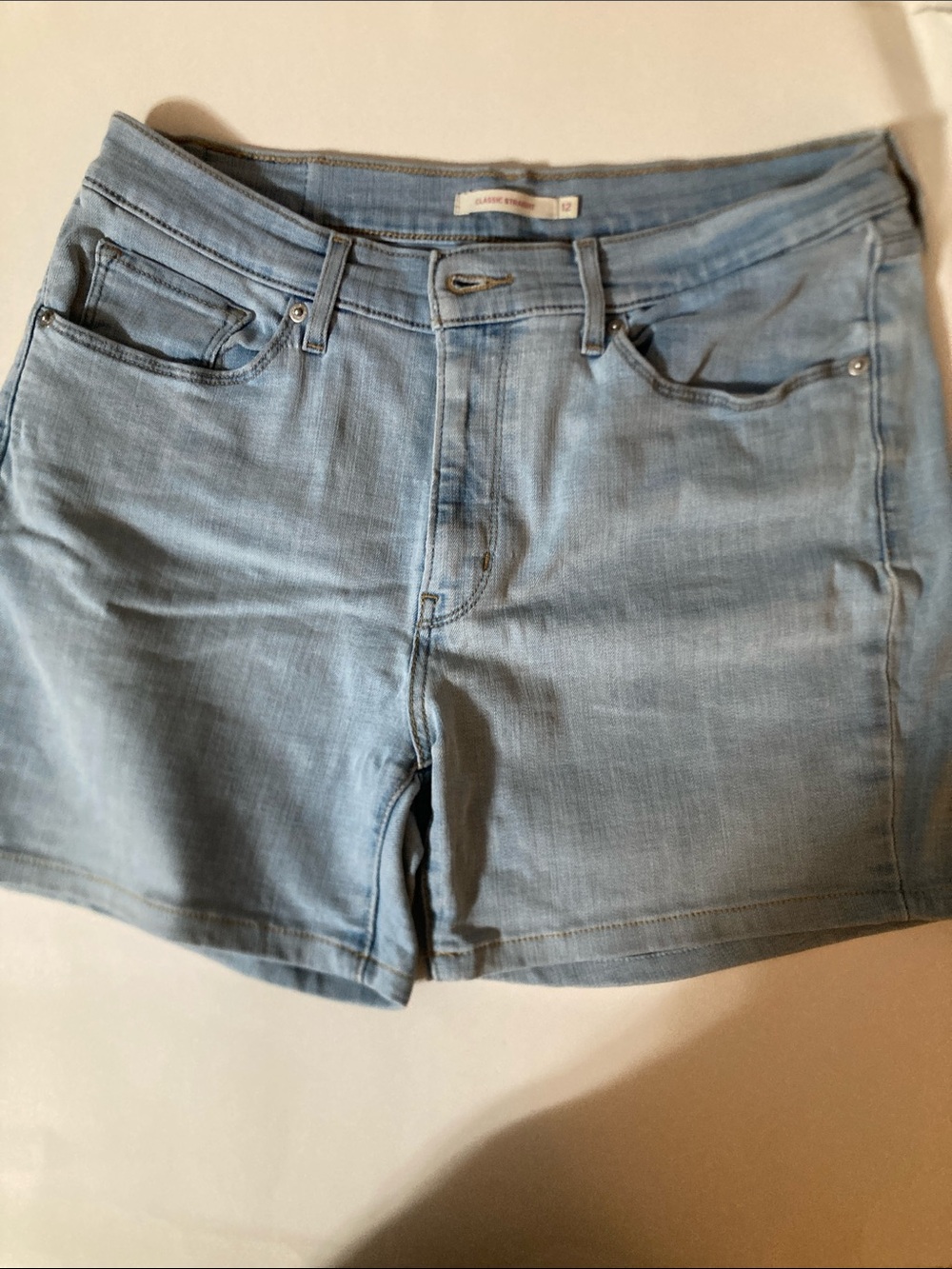 Levi's Light Blue Denim Women's Shorts 4.5” inseam size 12